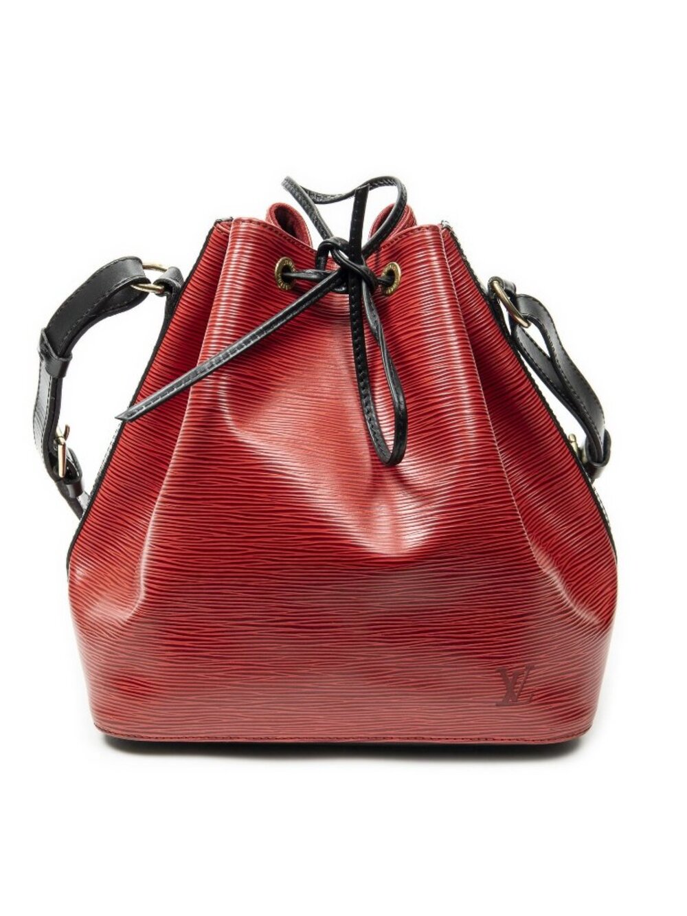 Louis Vuitton Noe Bicolor Red Black Epi Bucket Bag